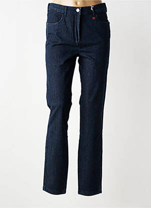 Jeans coupe slim taille haute taille haute bleu TONI femme