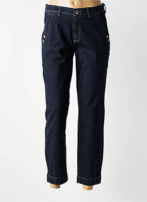 Jeans coupe droite stretch taille normale bleu TONI femme