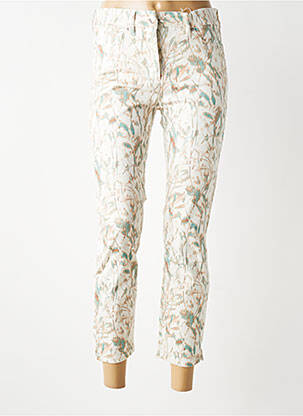 Pantalon 7/8 stretch taille normale beige TONI femme