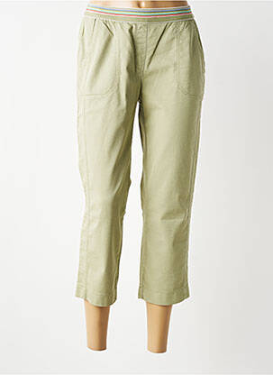 Pantacourt coupe droite taille normale vert TONI femme