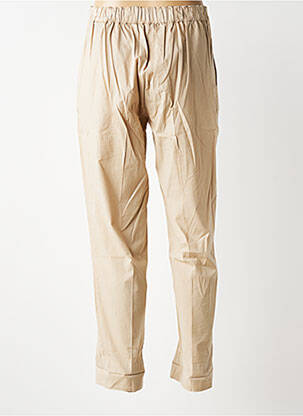 Pantalon droit tissage popeline taille normale beige MES SOEURS ET MOI femme