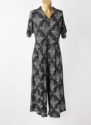 Combi-pantalon fermeture boutonnée au dos manches courtes noir MASAI femme