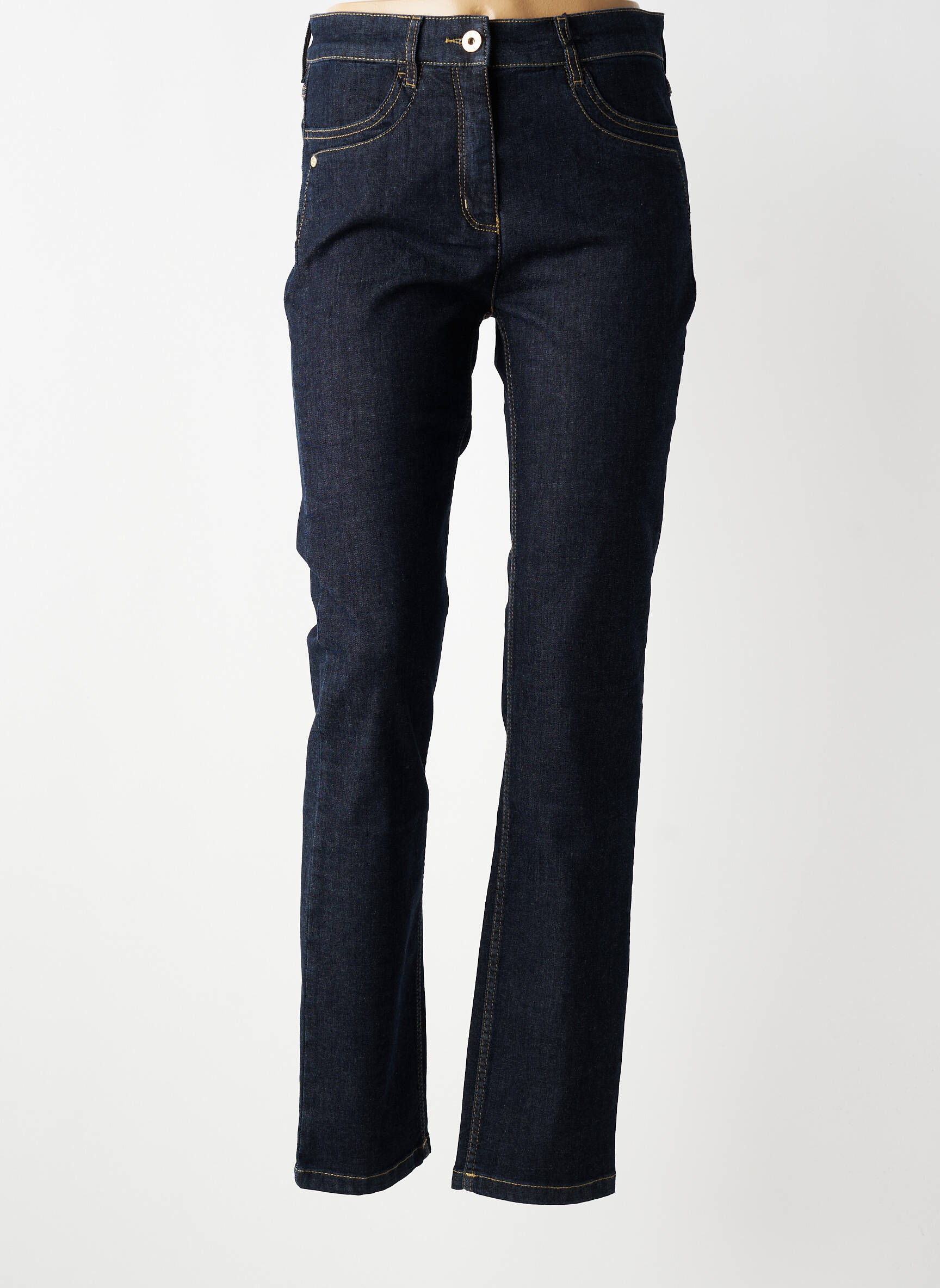 Jeans coupe slim taille haute taille haute bleu TONI femme