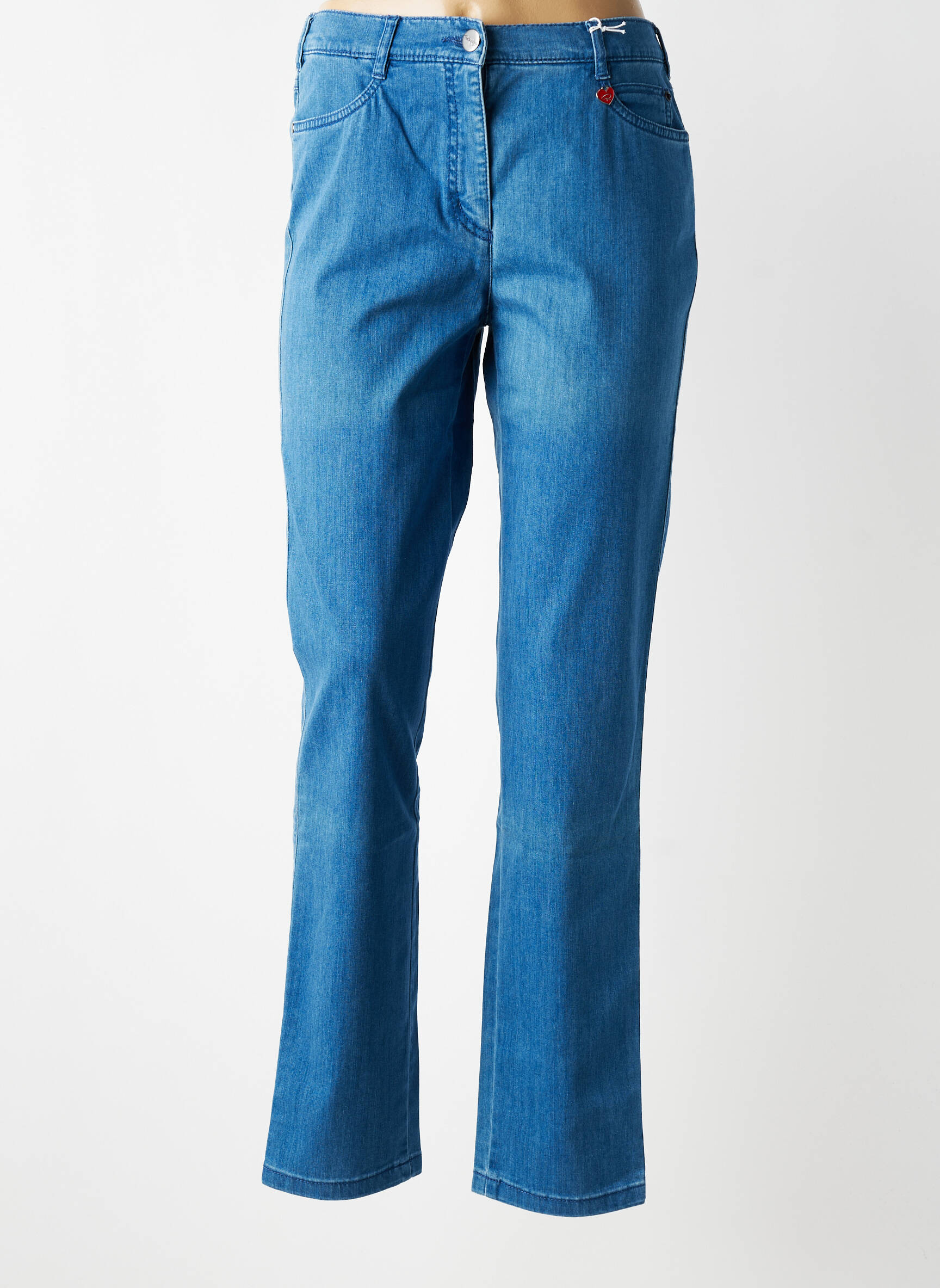 Jeans coupe slim taille haute taille haute bleu TONI femme
