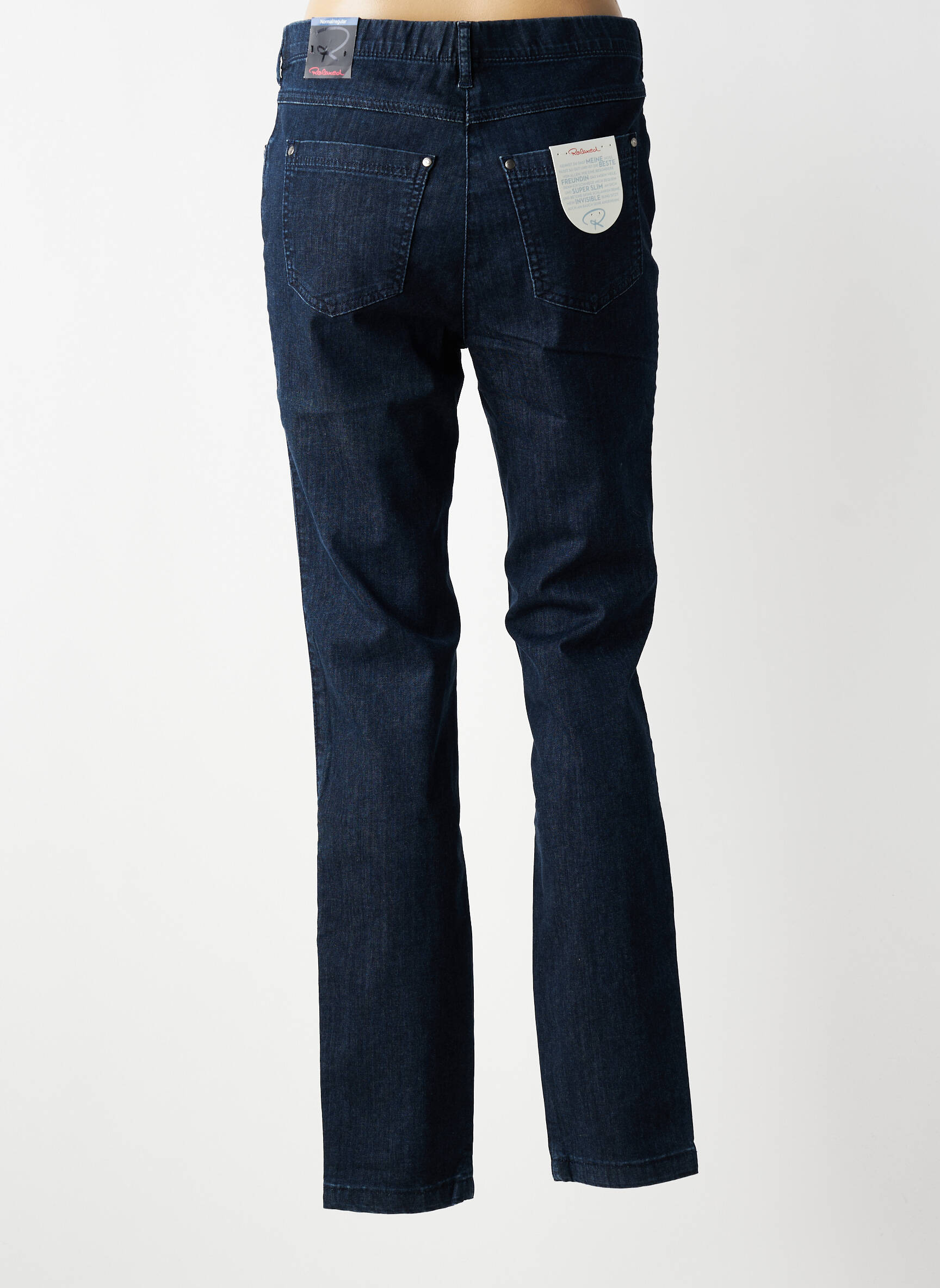 Jeans coupe slim taille haute taille haute bleu TONI femme