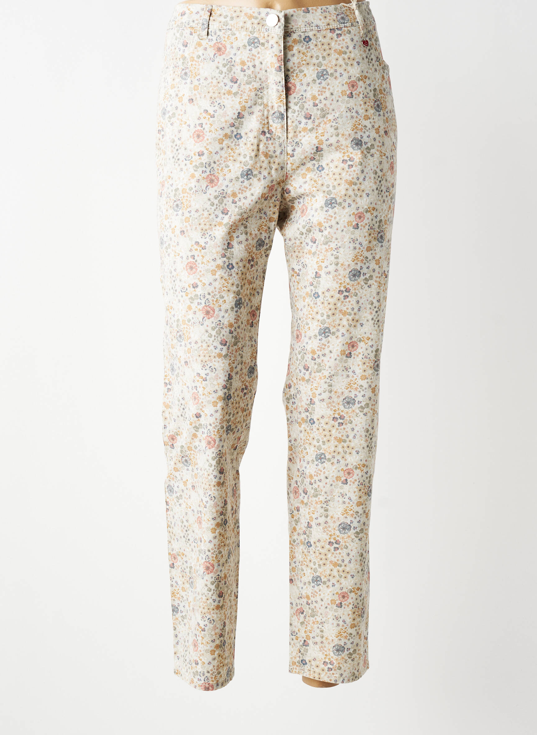Pantalon slim taille élastique taille normale beige TONI femme