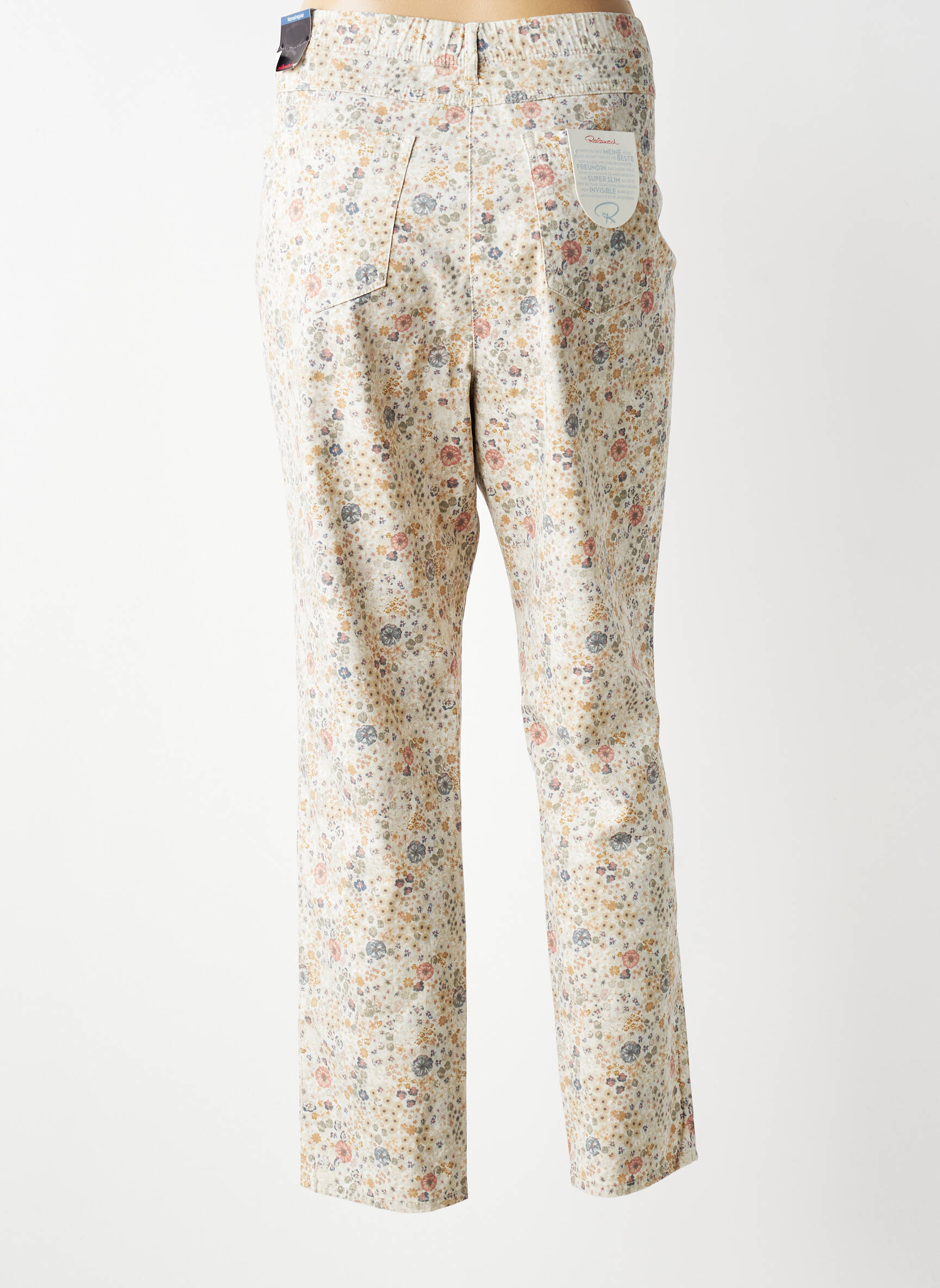 Pantalon slim taille élastique taille normale beige TONI femme