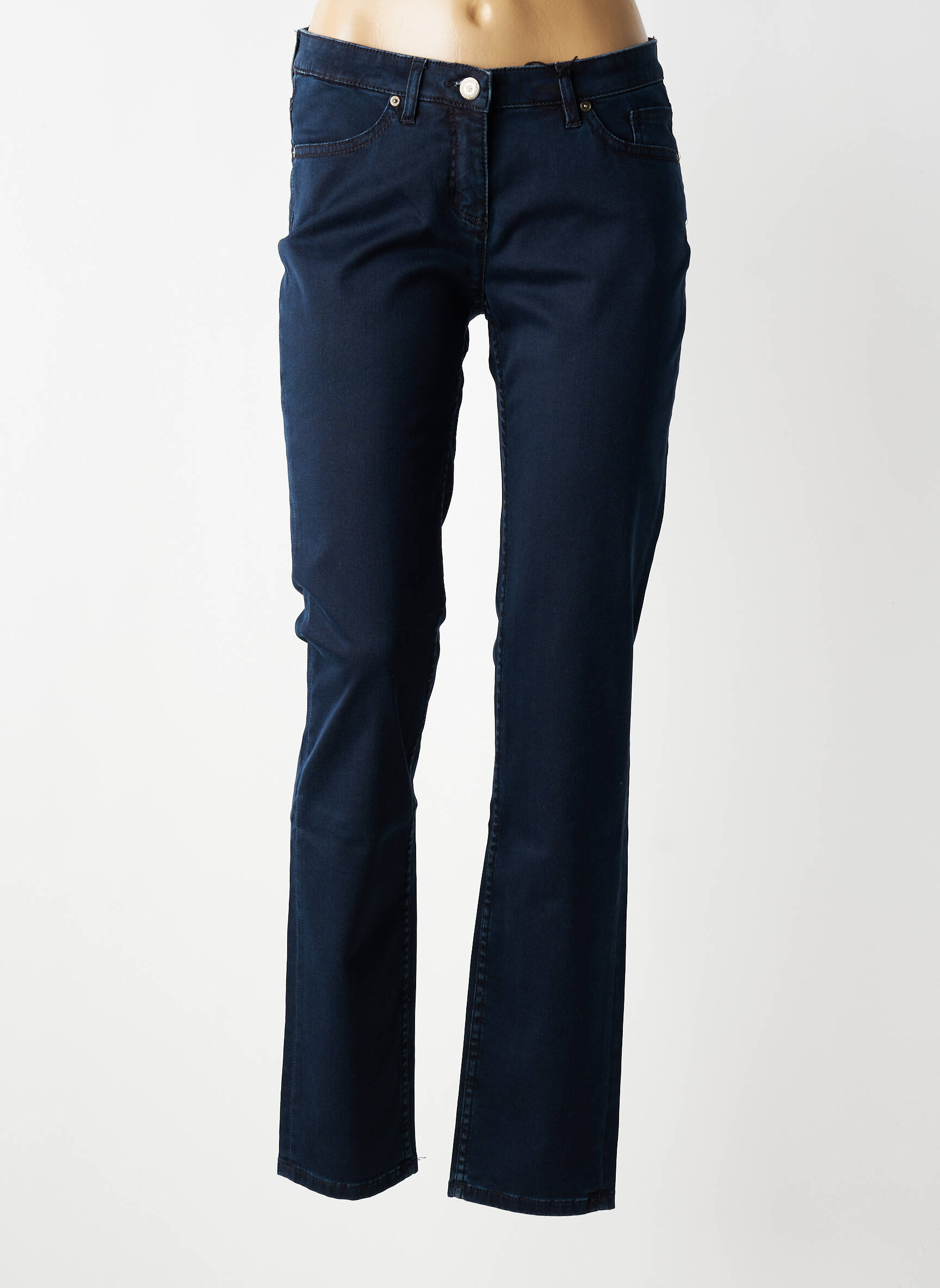Jeans coupe slim tissage brut taille normale bleu TONI femme