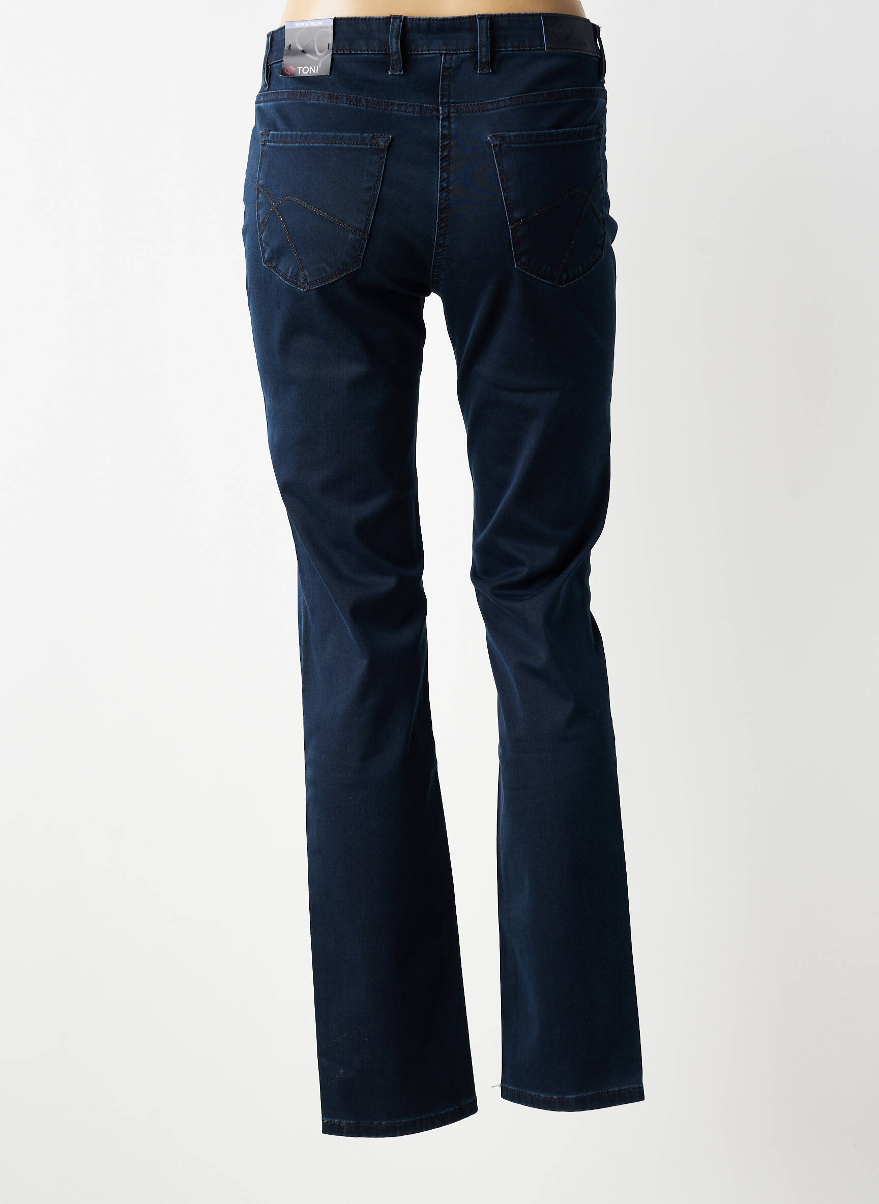 Jeans coupe slim tissage brut taille normale bleu TONI femme