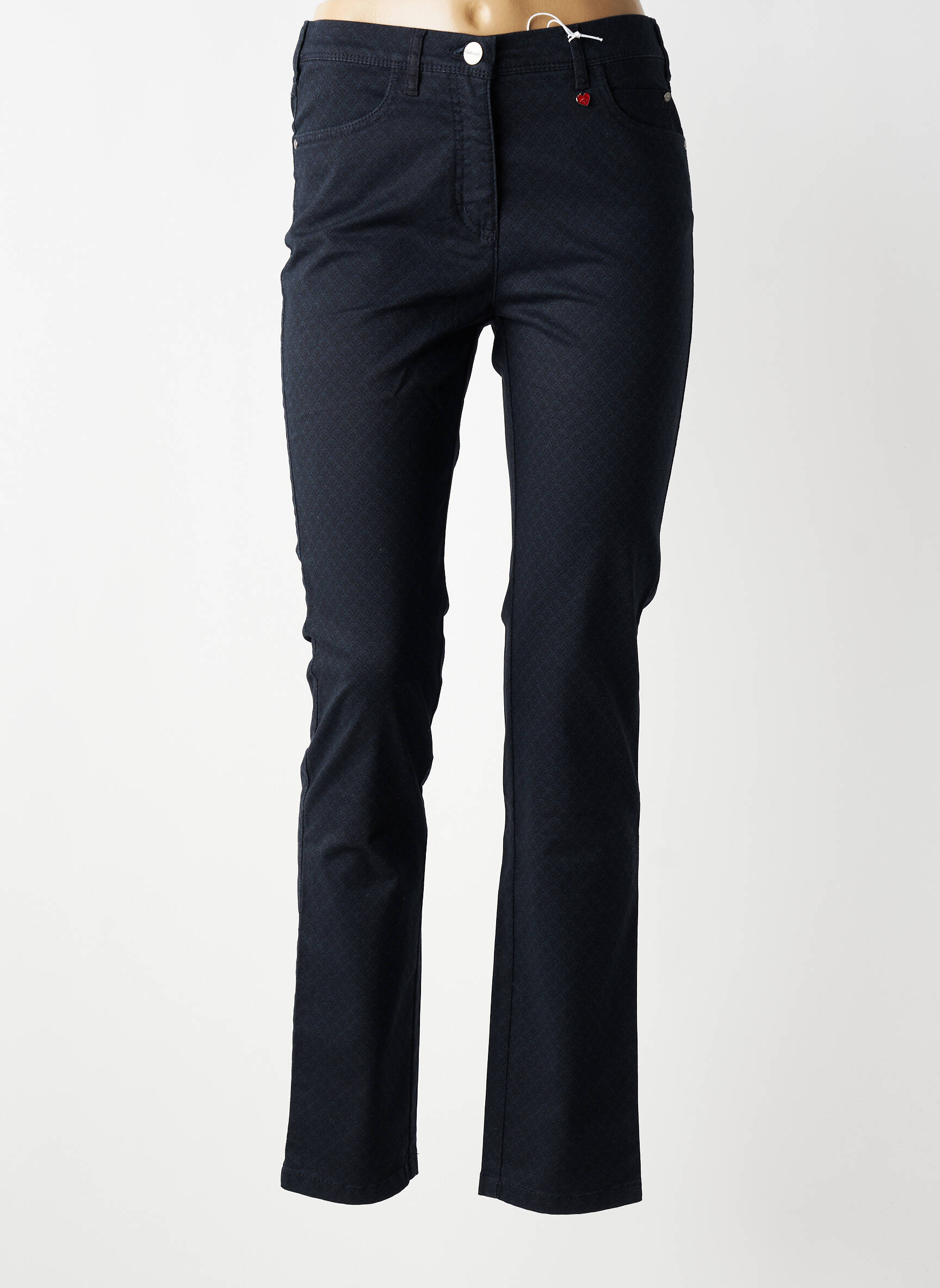Pantalon slim taille haute taille haute bleu TONI femme