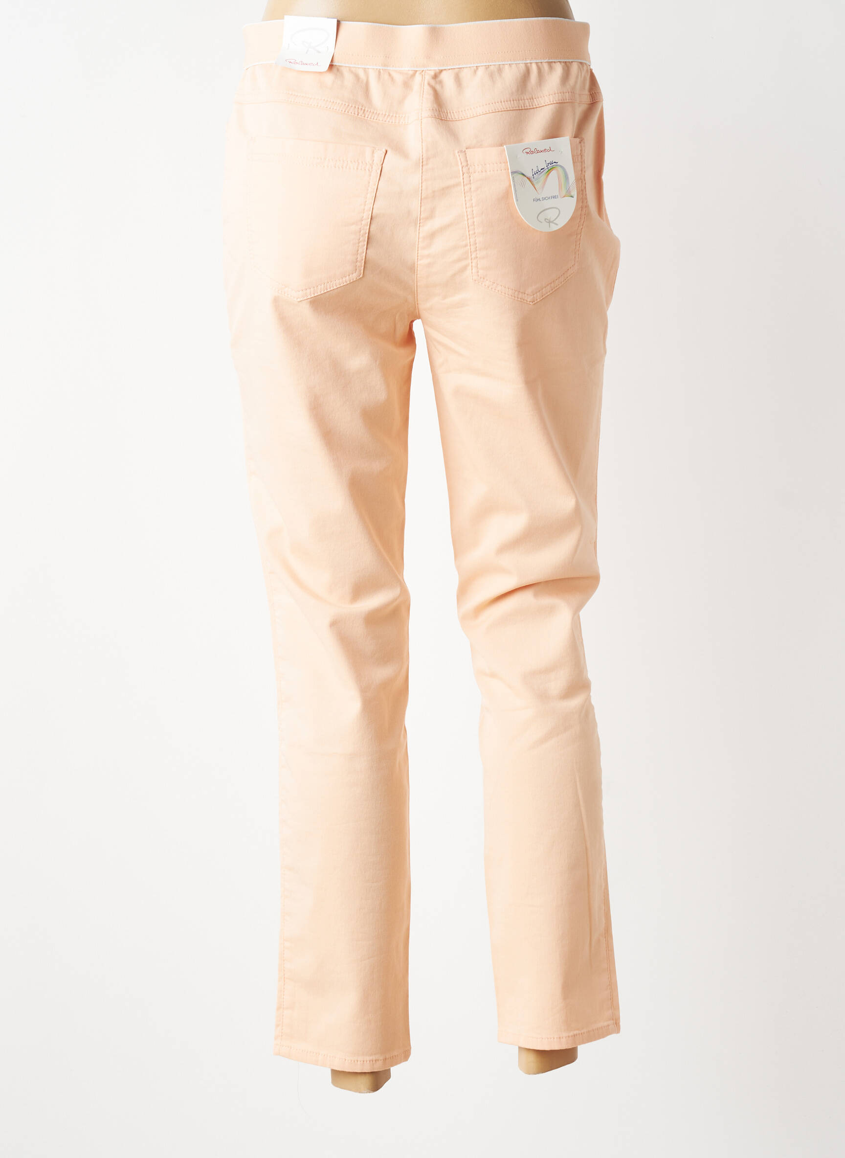 Pantalon 7/8 stretch taille normale orange TONI femme