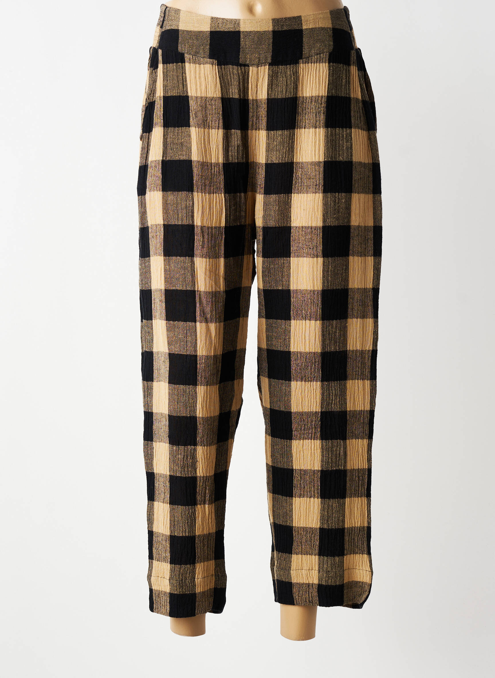 Pantalon 7/8 taille élastique beige MASAI femme