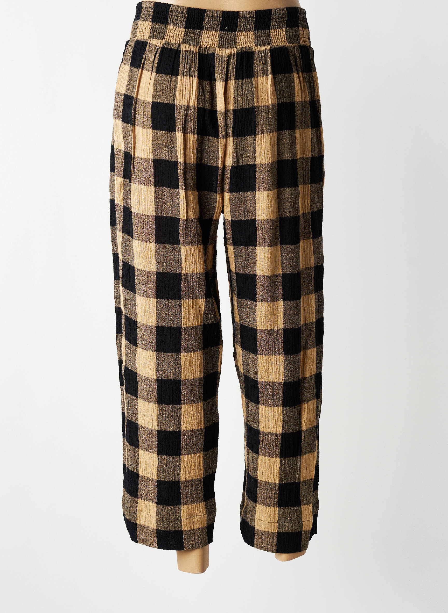 Pantalon 7/8 taille élastique beige MASAI femme