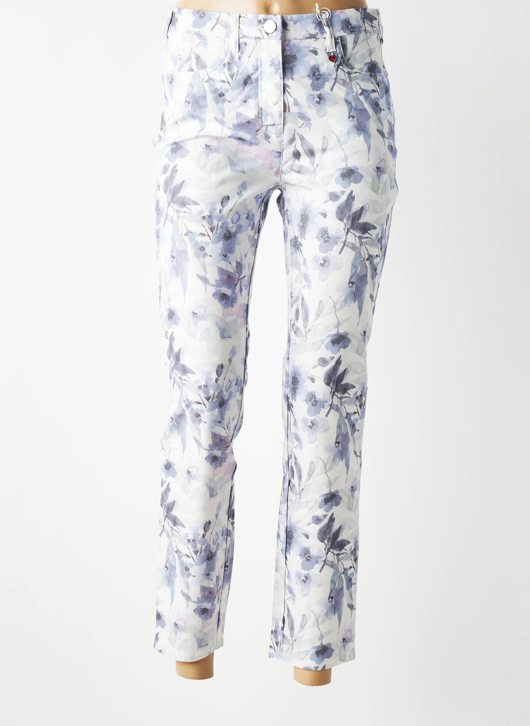 Jeans coupe slim stretch taille normale violet TONI femme