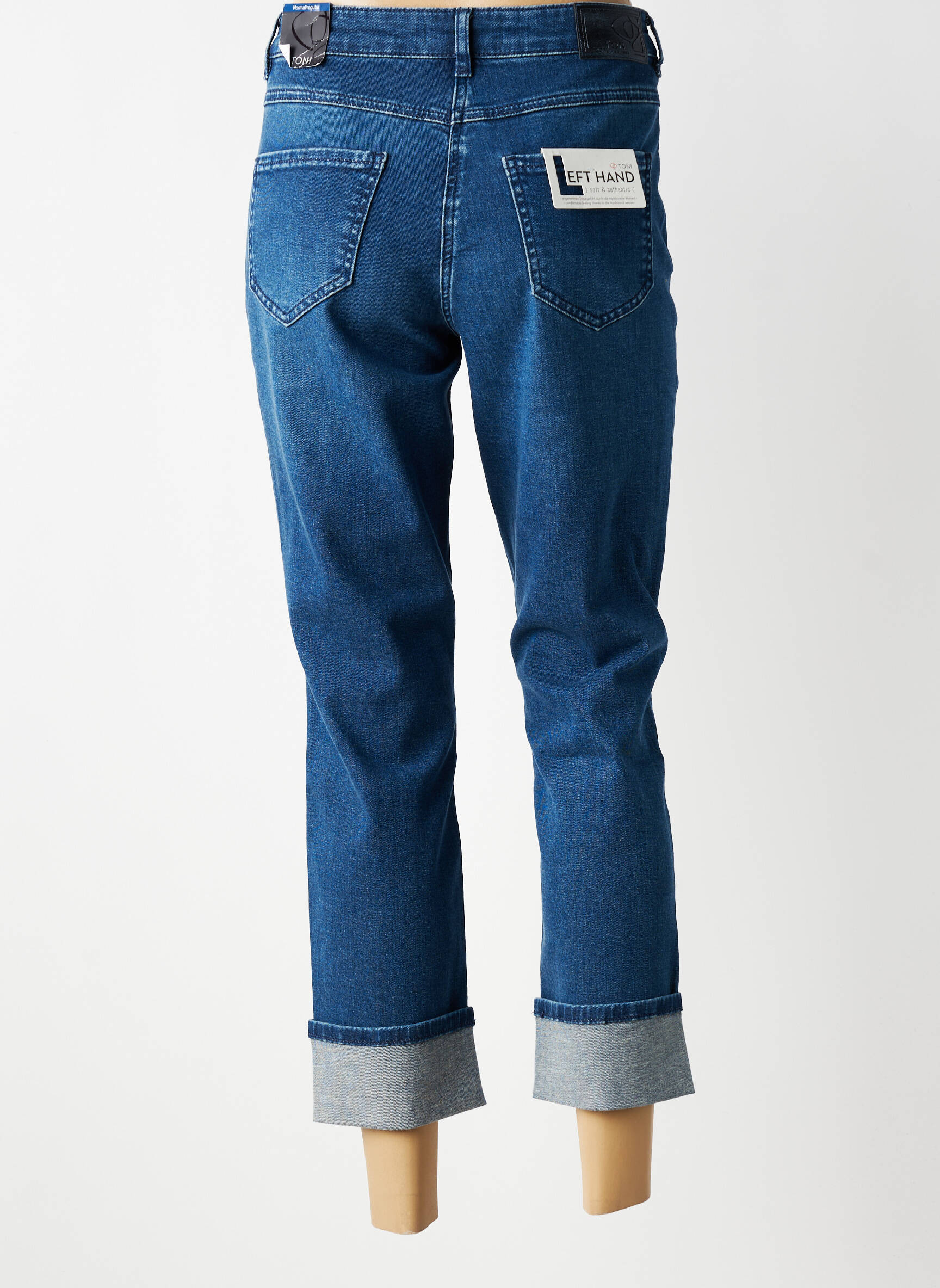 Jeans coupe slim taille haute taille haute bleu TONI femme