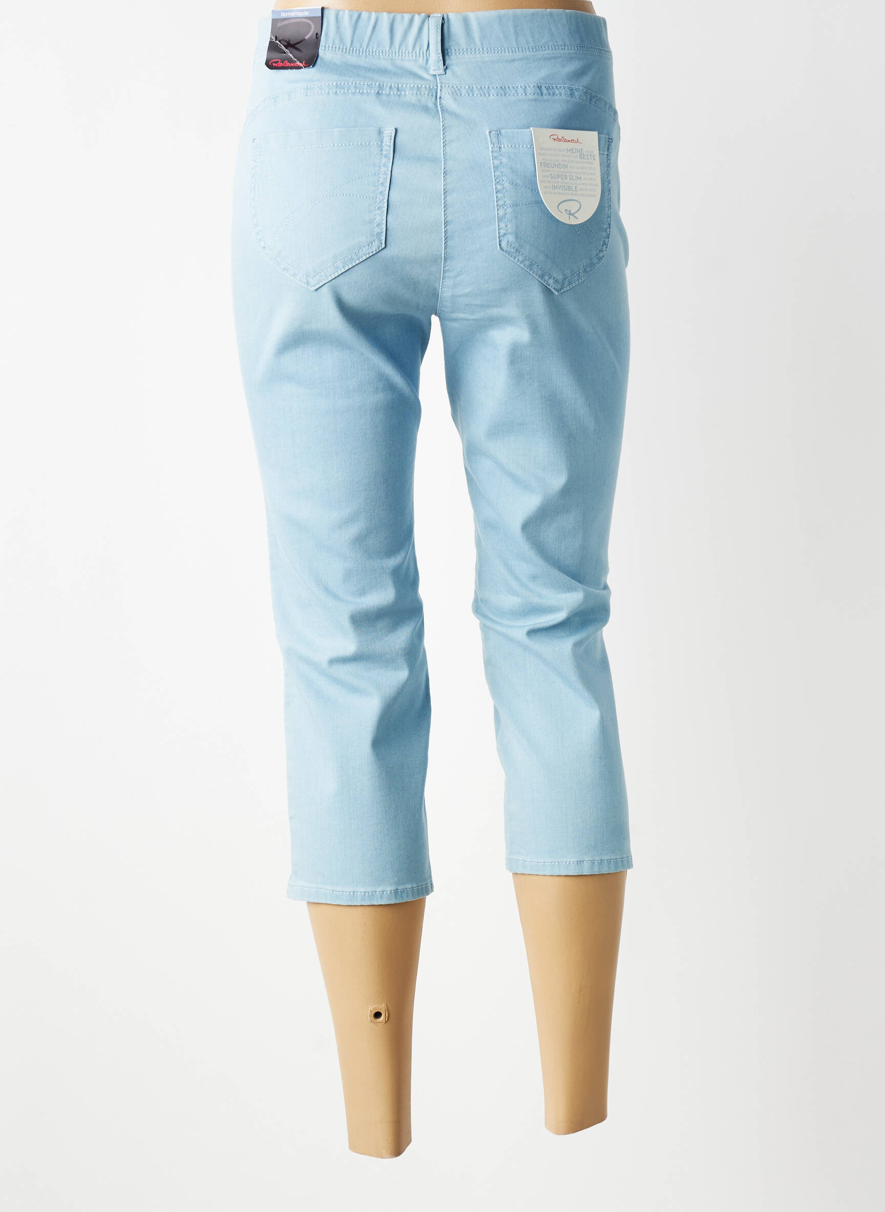 Corsaire tissage denim taille normale bleu TONI femme