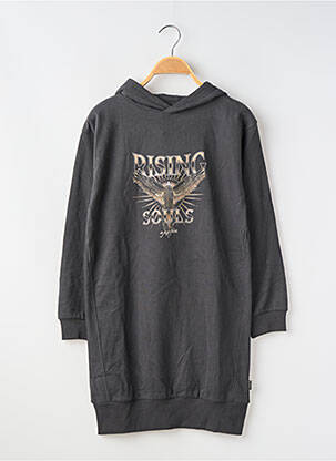 Robe mi-longue col rond manches longues gris GARCIA fille