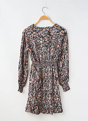 Robe mi-longue col rond manches longues noir GARCIA fille