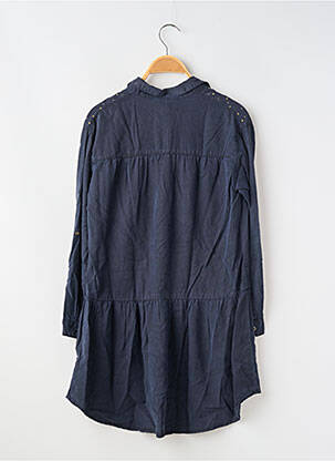 Robe mi-longue manches longues bleu MAYORAL fille