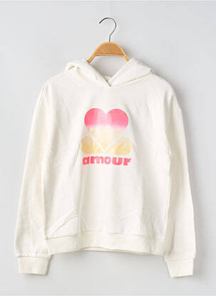 Sweat-shirt à capuche stretch manches longues beige ONLY fille