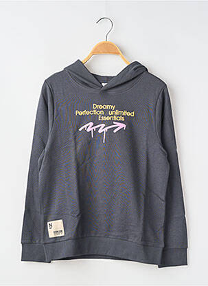Sweat-shirt à capuche stretch manches longues gris NAME IT fille