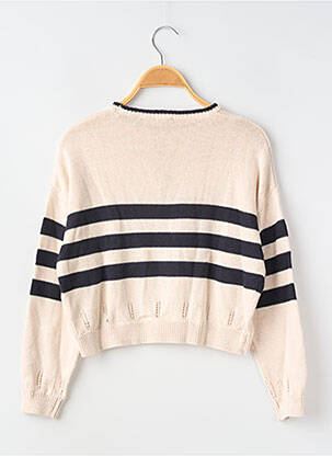 Pull resserrée sur le bas manches longues beige IKKS fille