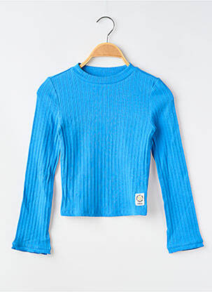 T-shirt coupe cintrée manches longues bleu GARCIA fille