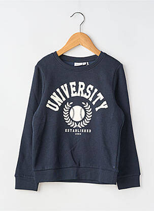 Sweat-shirt sérigraphie floquée manches longues bleu NAME IT fille