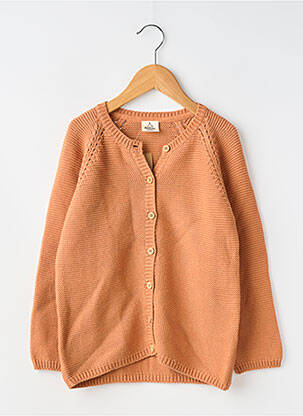 Gilet manches longues resserrée sur le bas orange LILILOTTE fille