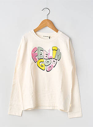 T-shirt stretch manches longues beige BILLIEBLUSH fille