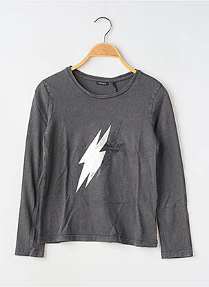 T-shirt coupe cintrée manches longues gris IKKS fille