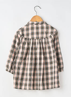 Robe mi-longue coupe évasée manches longues rose IKKS fille