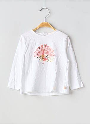T-shirt coupe cintrée manches longues blanc CARREMENT BEAU fille