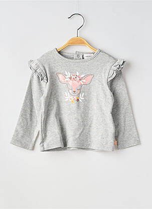 T-shirt coupe cintrée manches longues gris CARREMENT BEAU fille