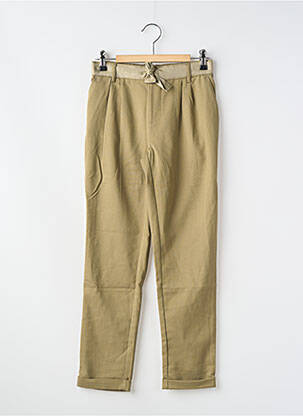 Pantalon droit coupe carotte taille ajustable vert ONLY fille