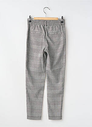 Pantalon droit resserrée sur le bas taille ajustable gris ONLY fille