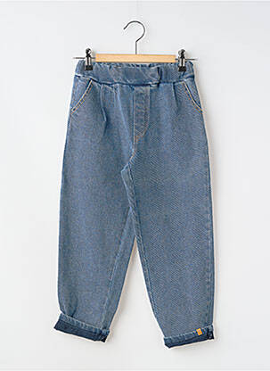 Pantalon droit resserrée sur le bas taille ajustable bleu LIL'ATELIER fille