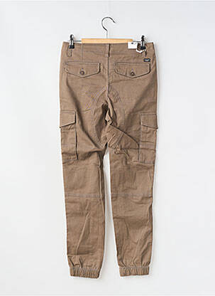 Pantalon cargo tissage popeline taille ajustable marron JACK & JONES garçon