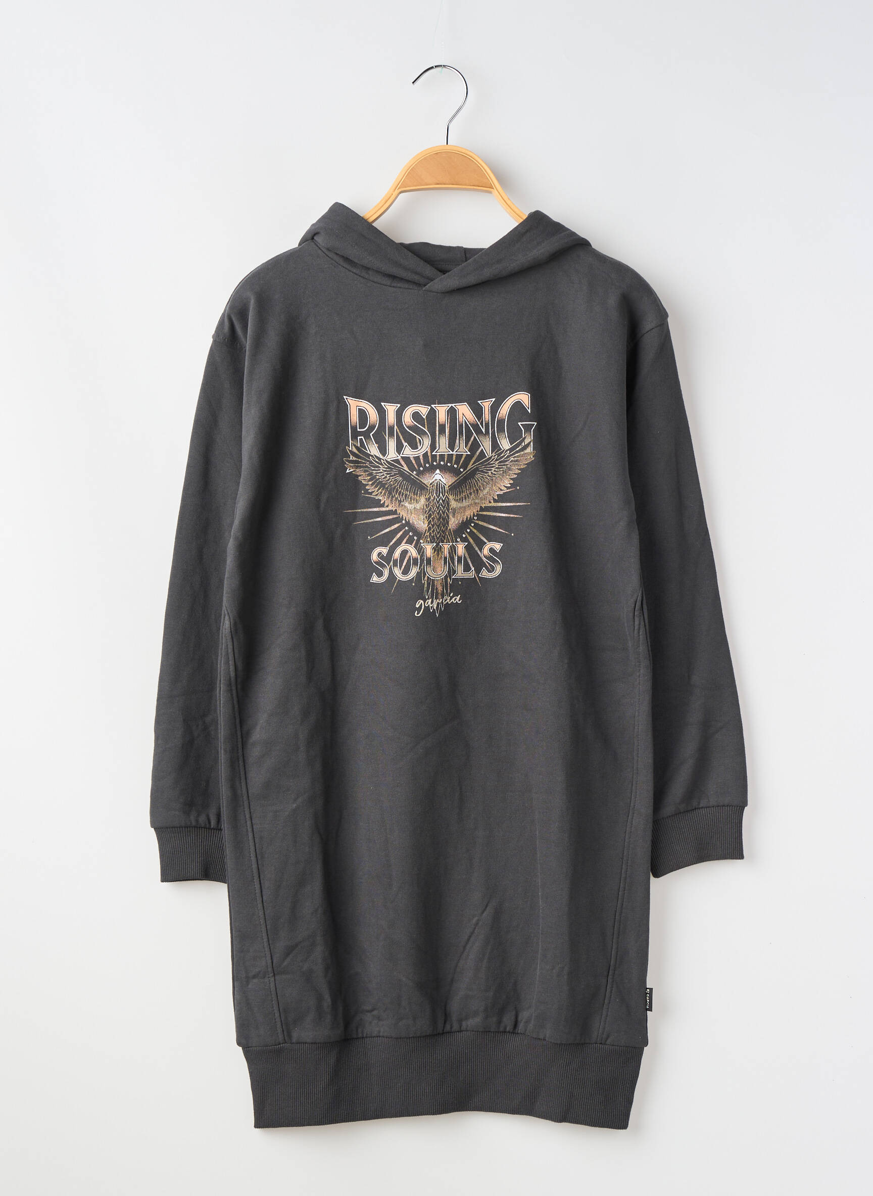 Robe mi-longue col rond manches longues gris GARCIA fille