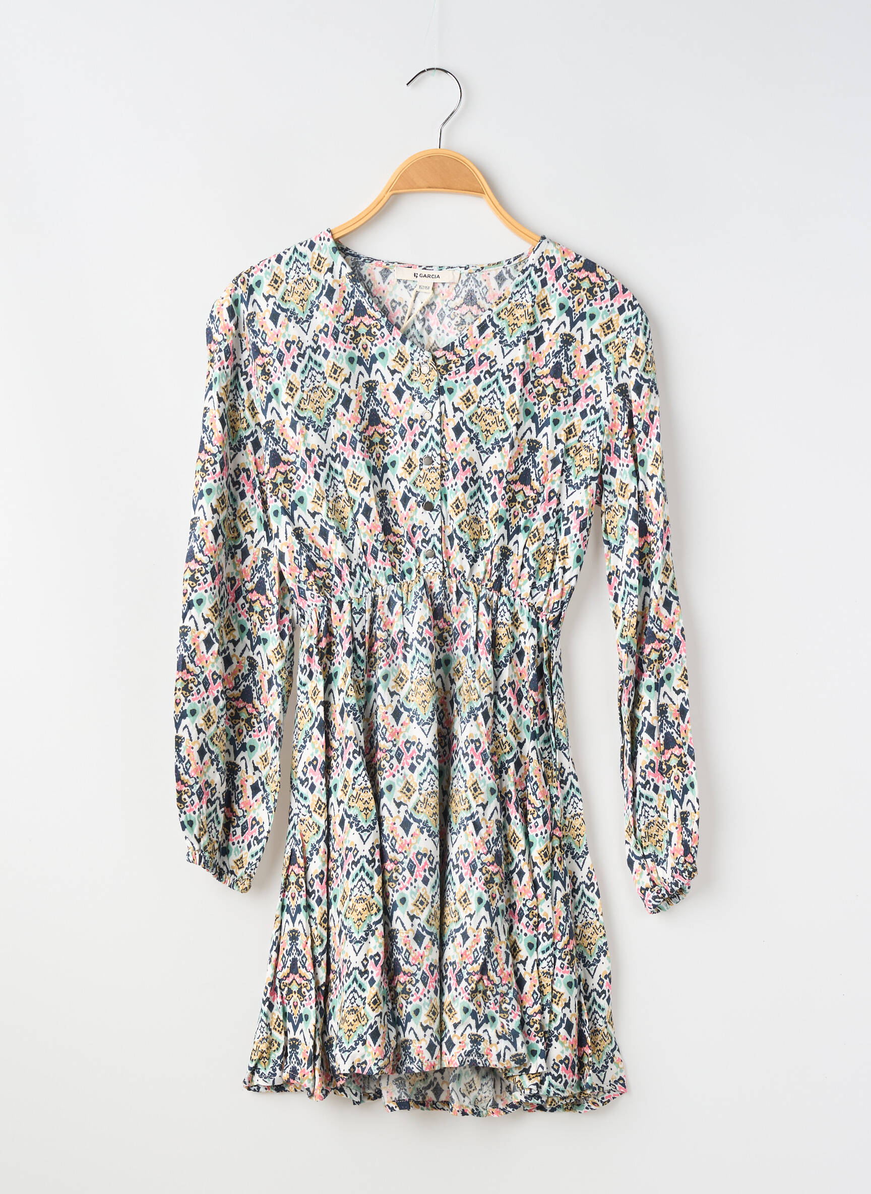 Robe mi-longue manches longues vert GARCIA fille
