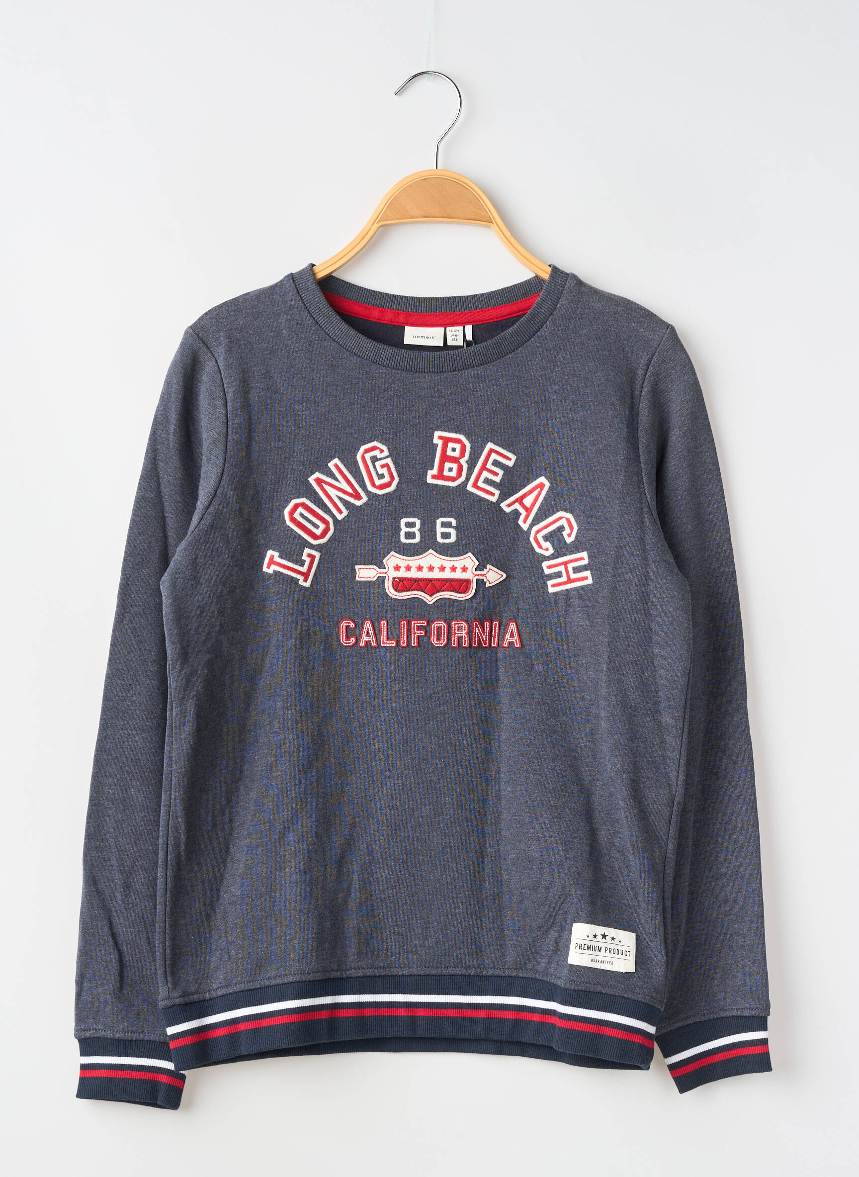Sweat-shirt broderie manches longues bleu NAME IT fille