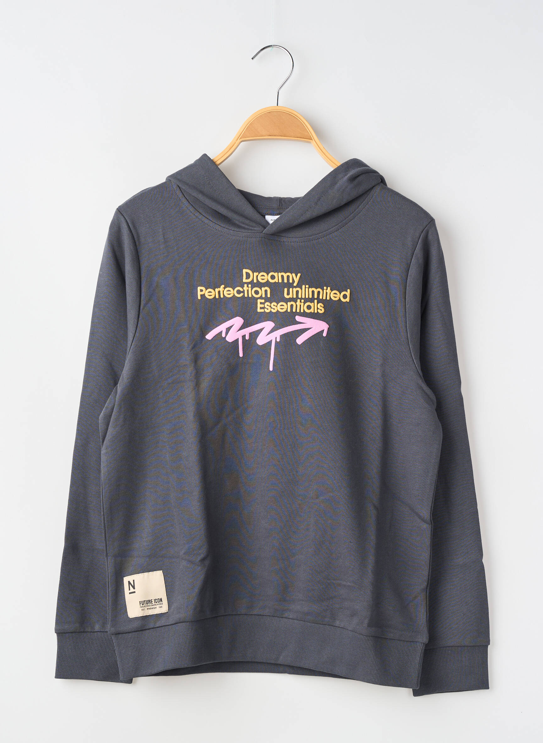 Sweat-shirt à capuche stretch manches longues gris NAME IT fille