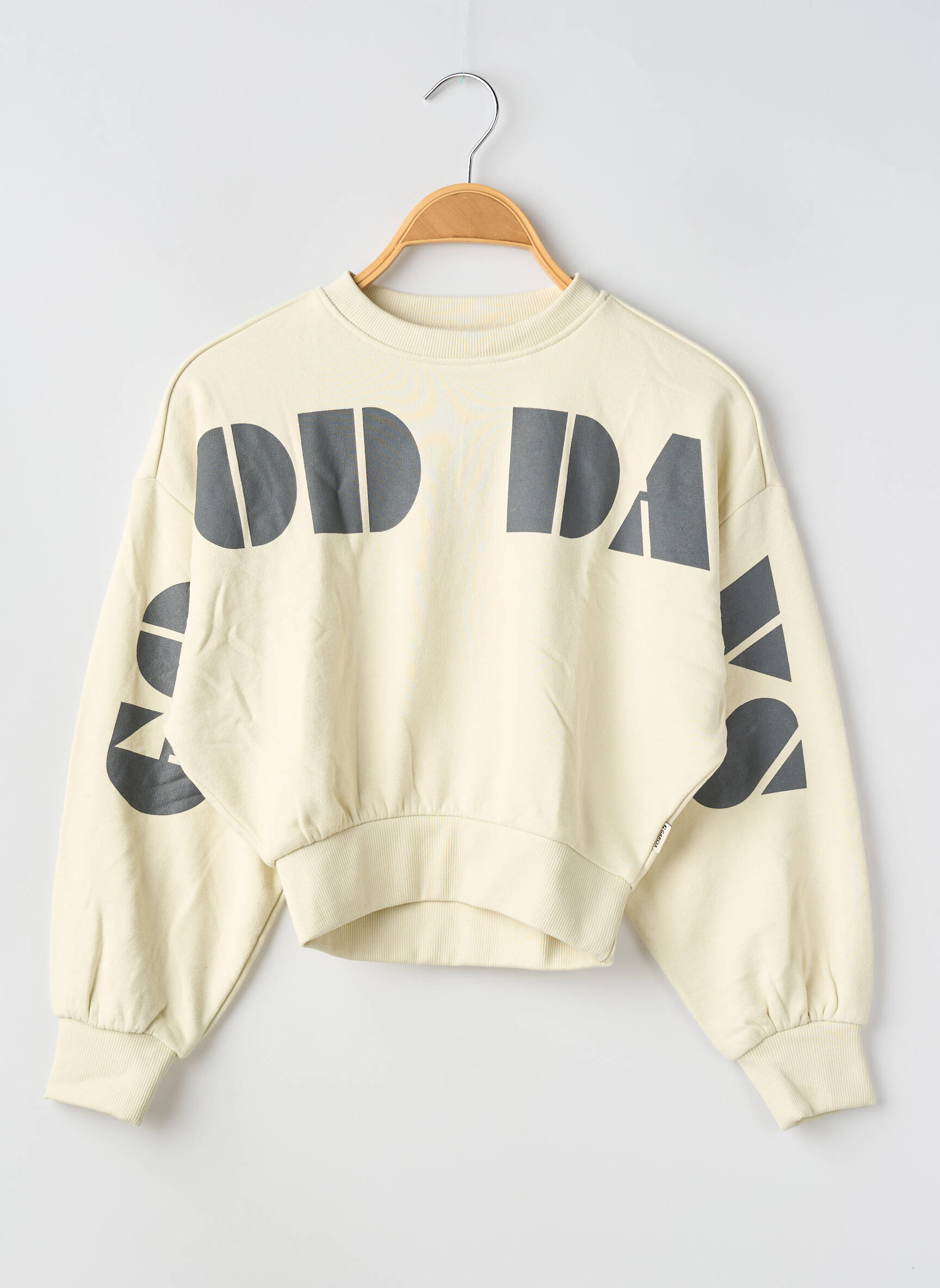 Sweat-shirt sérigraphie floquée manches longues beige GARCIA fille