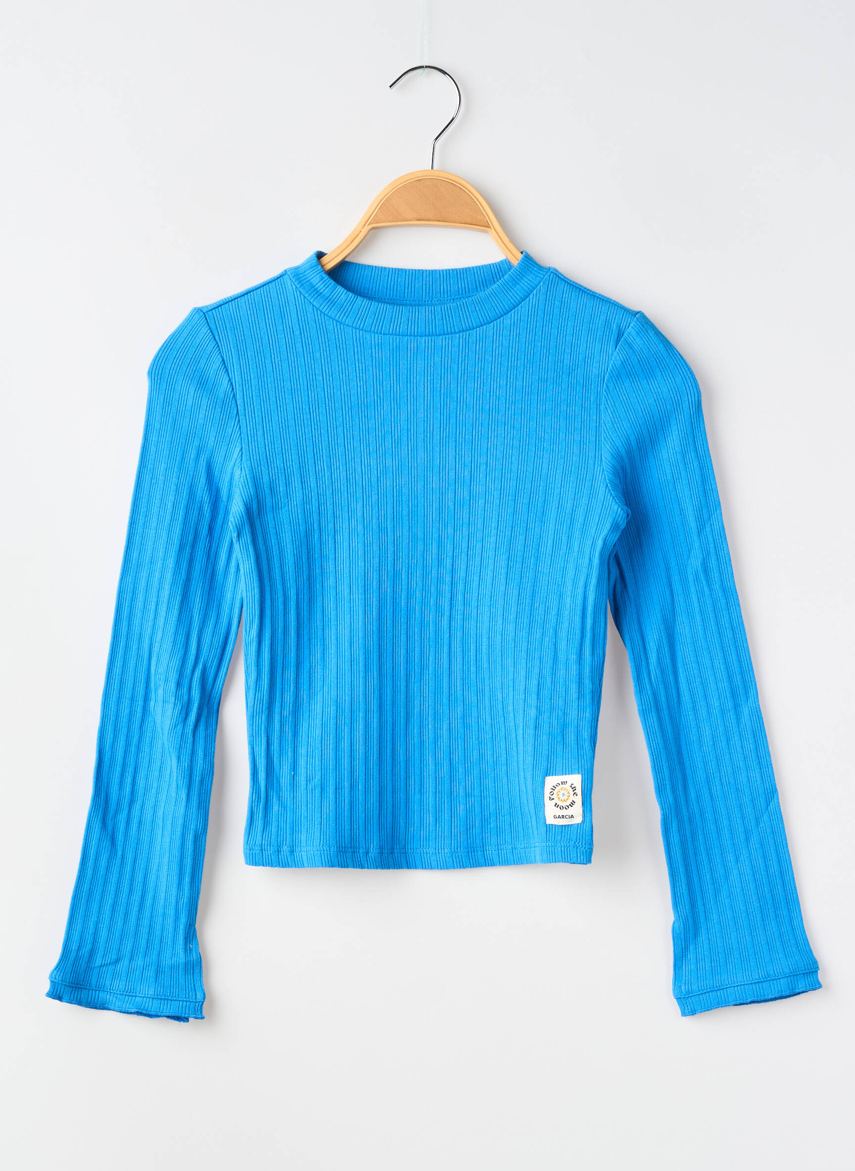 T-shirt coupe cintrée manches longues bleu GARCIA fille