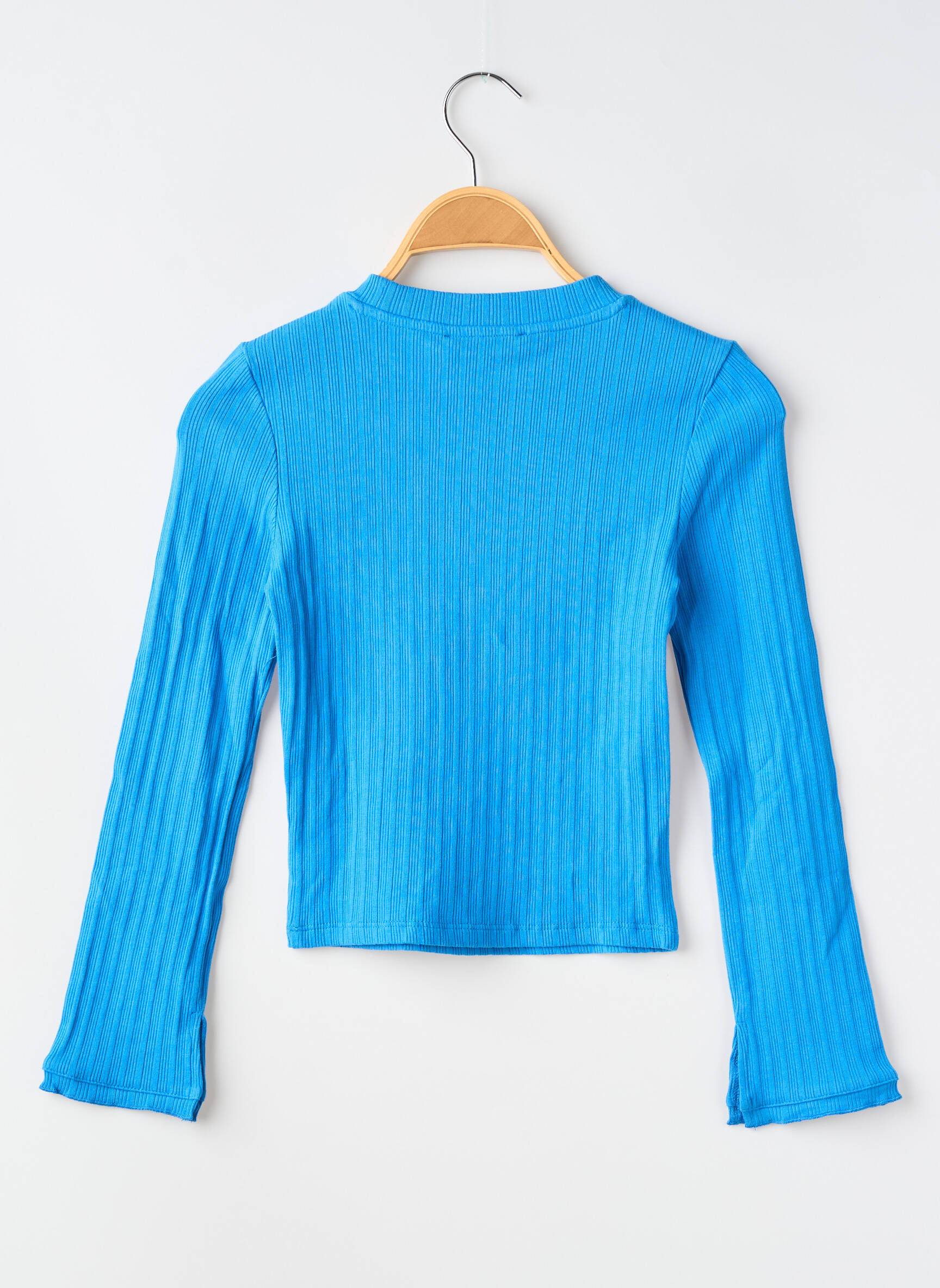 T-shirt coupe cintrée manches longues bleu GARCIA fille