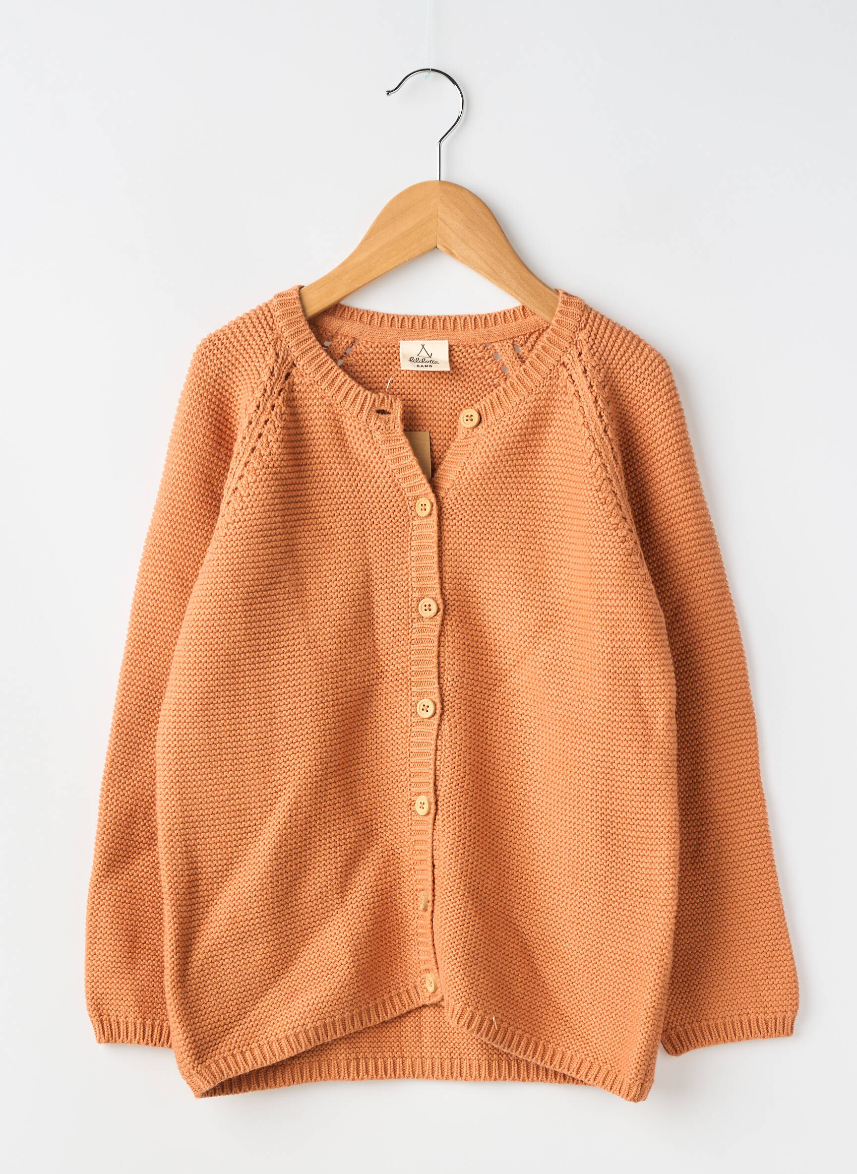 Gilet manches longues resserrée sur le bas orange LILILOTTE fille