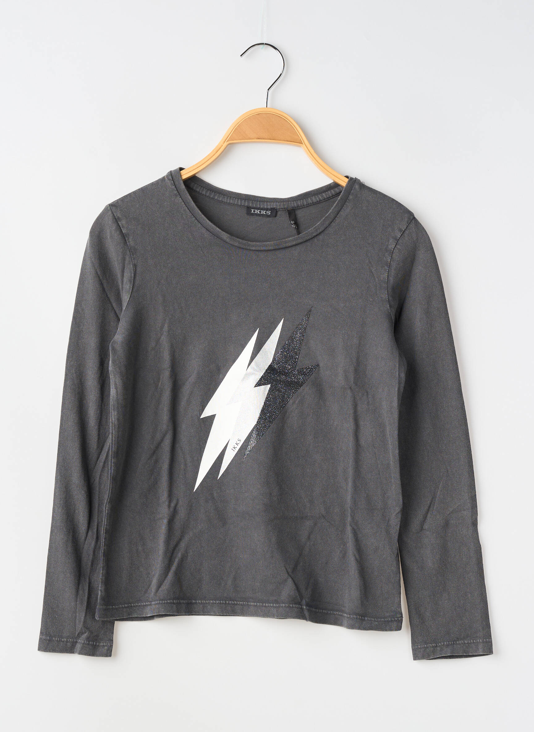T-shirt coupe cintrée manches longues gris IKKS fille