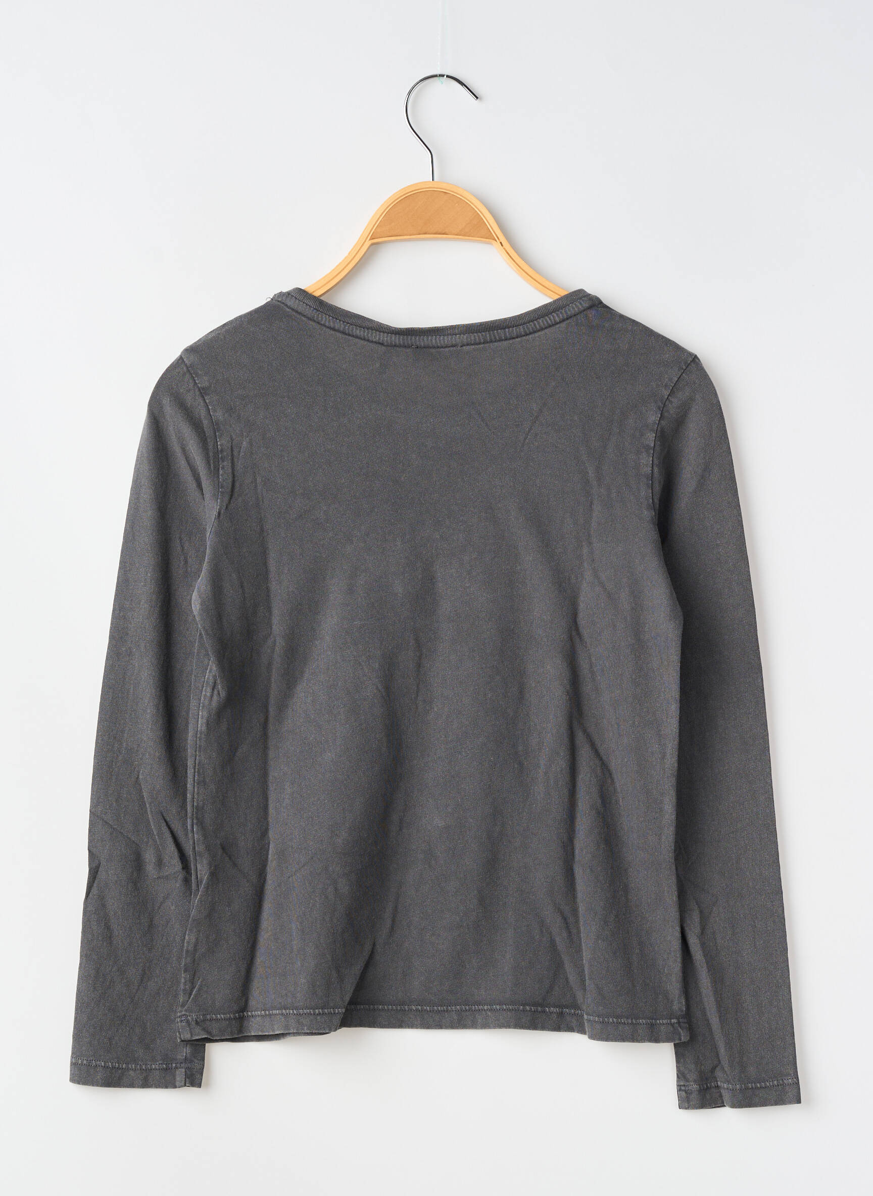 T-shirt coupe cintrée manches longues gris IKKS fille