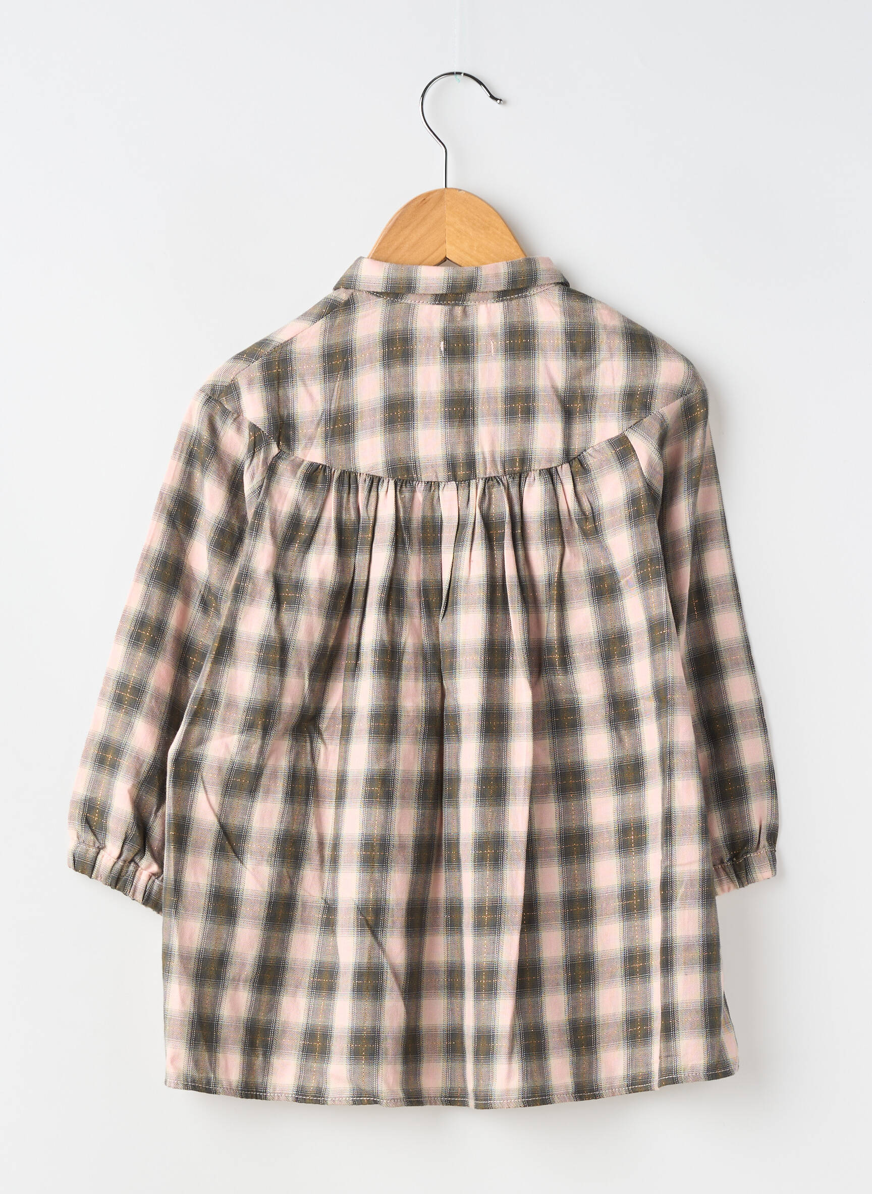 Robe mi-longue coupe évasée manches longues rose IKKS fille