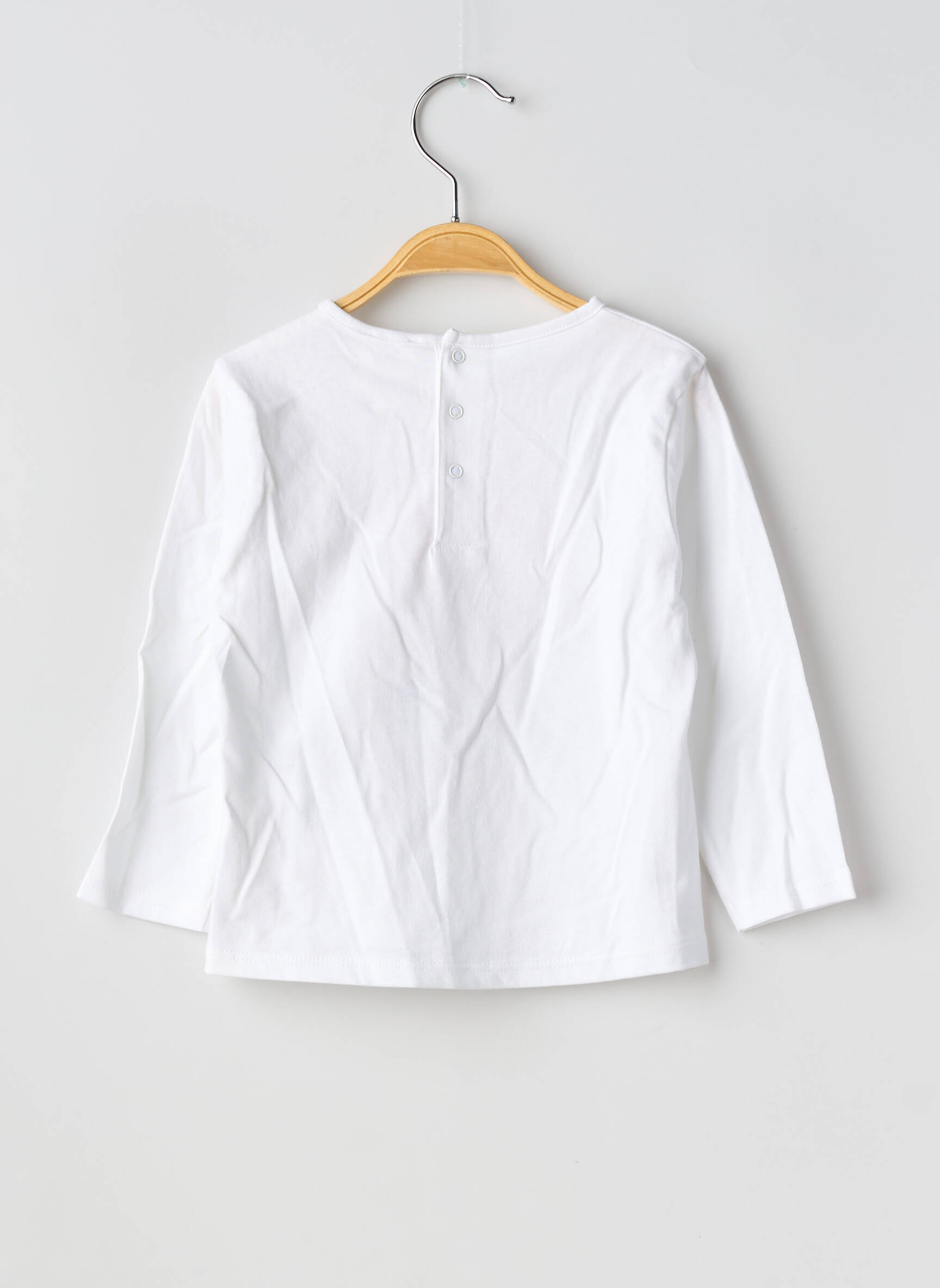 T-shirt coupe cintrée manches longues blanc CARREMENT BEAU fille